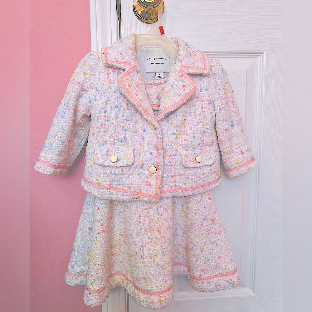 Janie and Jack girls tweed dress suite (toddler)